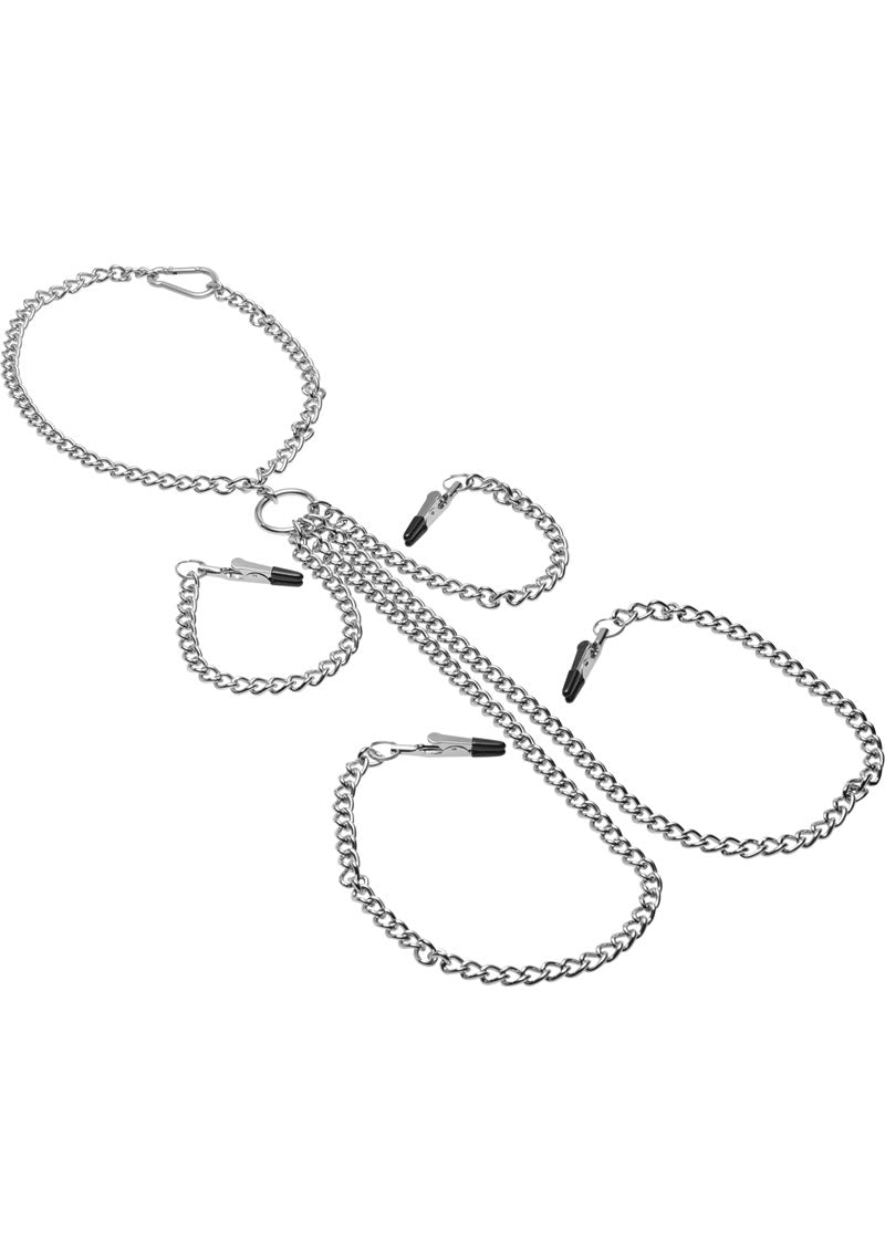 Ms Collar Nip And Clit Clamp Set