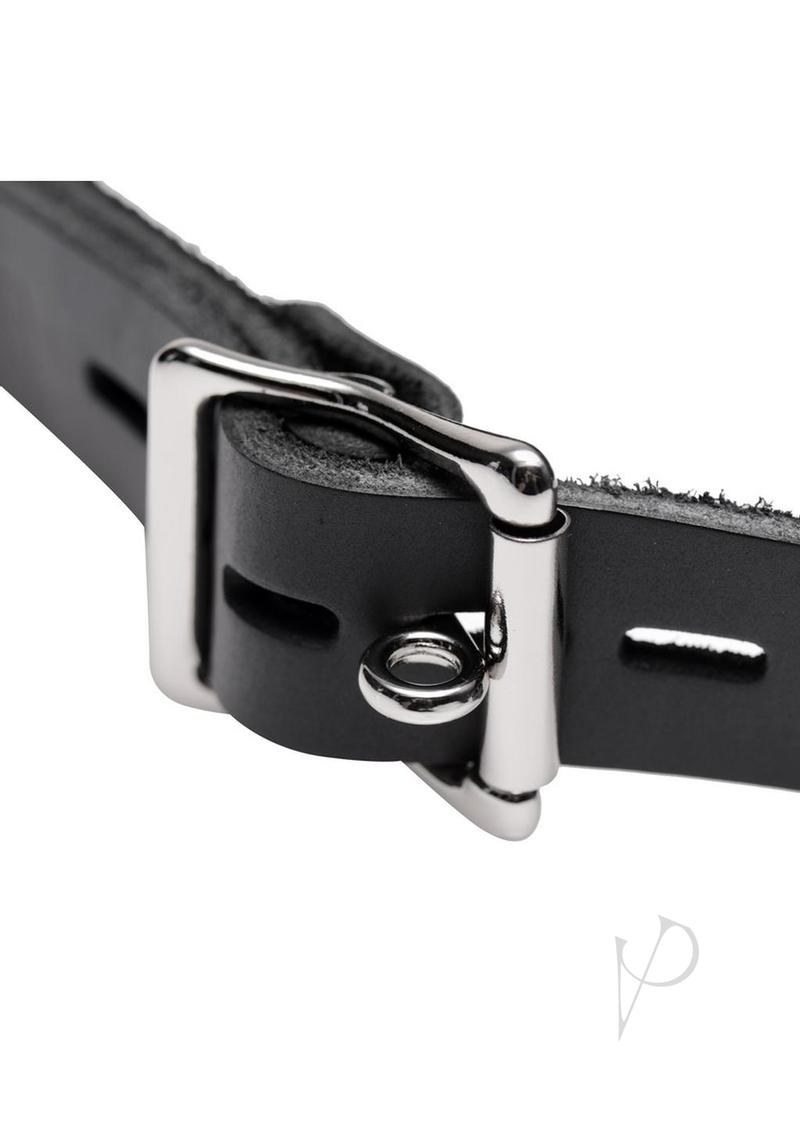 Leather Locking Open Mouth Gag