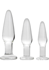 Prisms Dosha 3 Piece Glass Anal Plug Kit