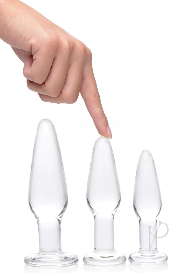 Prisms Dosha 3 Piece Glass Anal Plug Kit