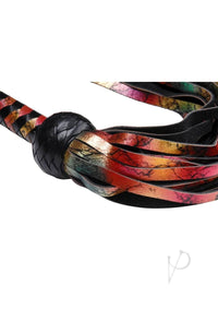 Strict Rainbow Lambskin Leather Flogger
