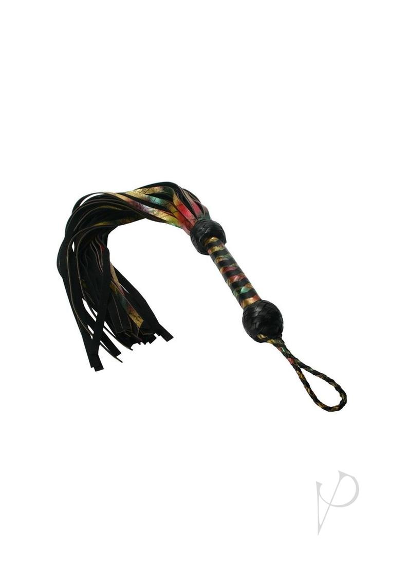 Strict Rainbow Lambskin Leather Flogger