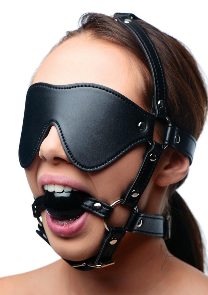 Strict Eye Mask Harness W/ball Gag