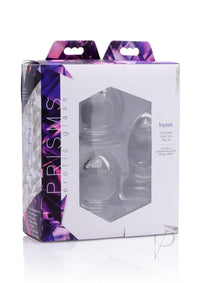 Triplets 3 Piece Glass Anal Plug Kit