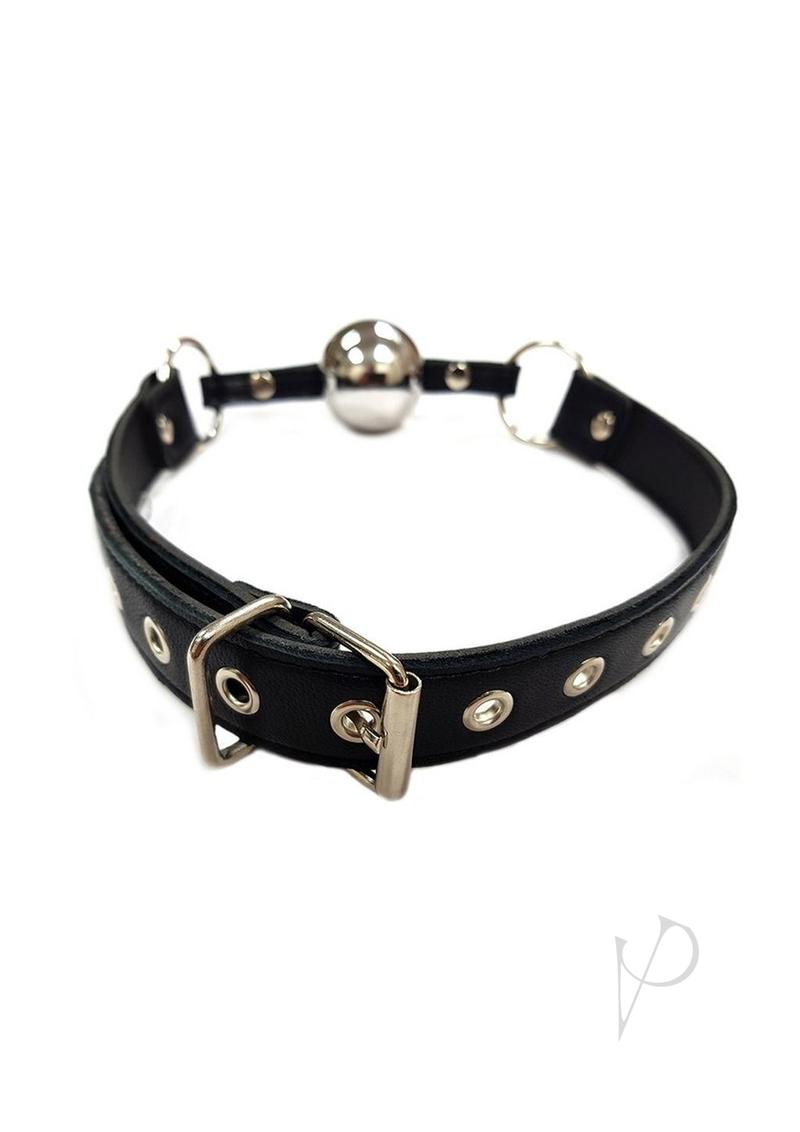 Rouge Ball Gag Blk W/slvr Ball