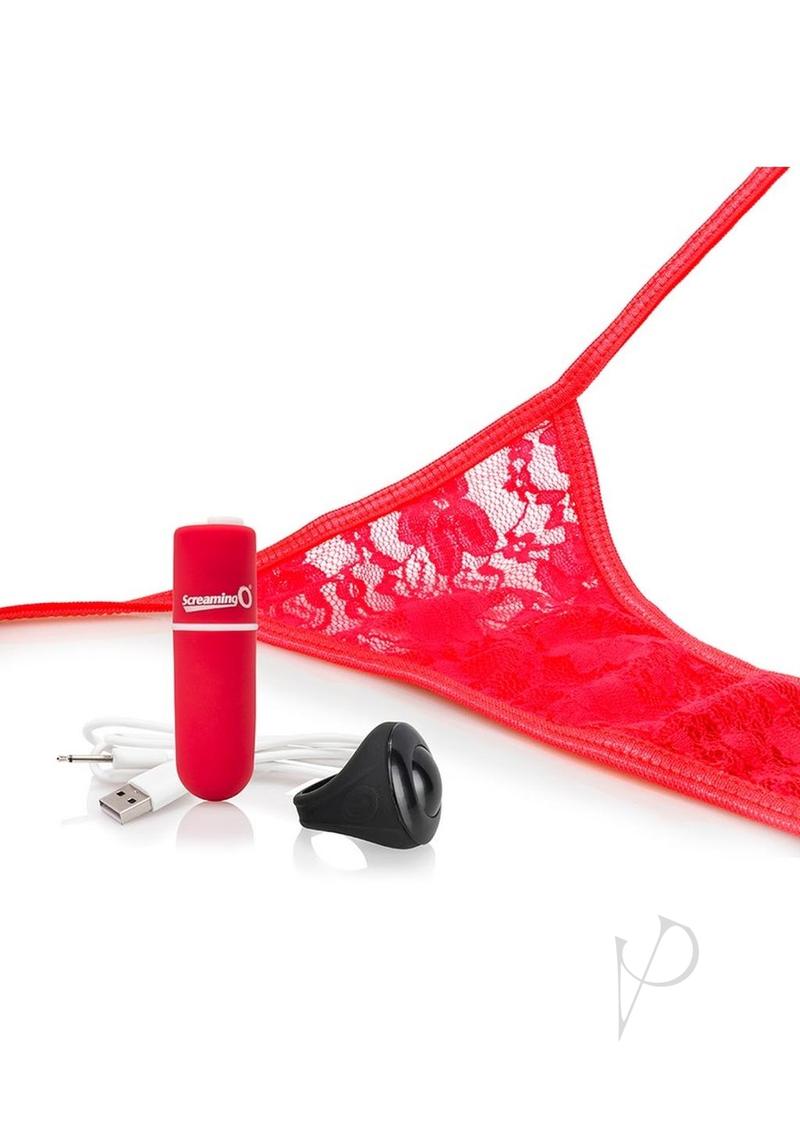 My Secret Remote C Panty Rechr Red-indv