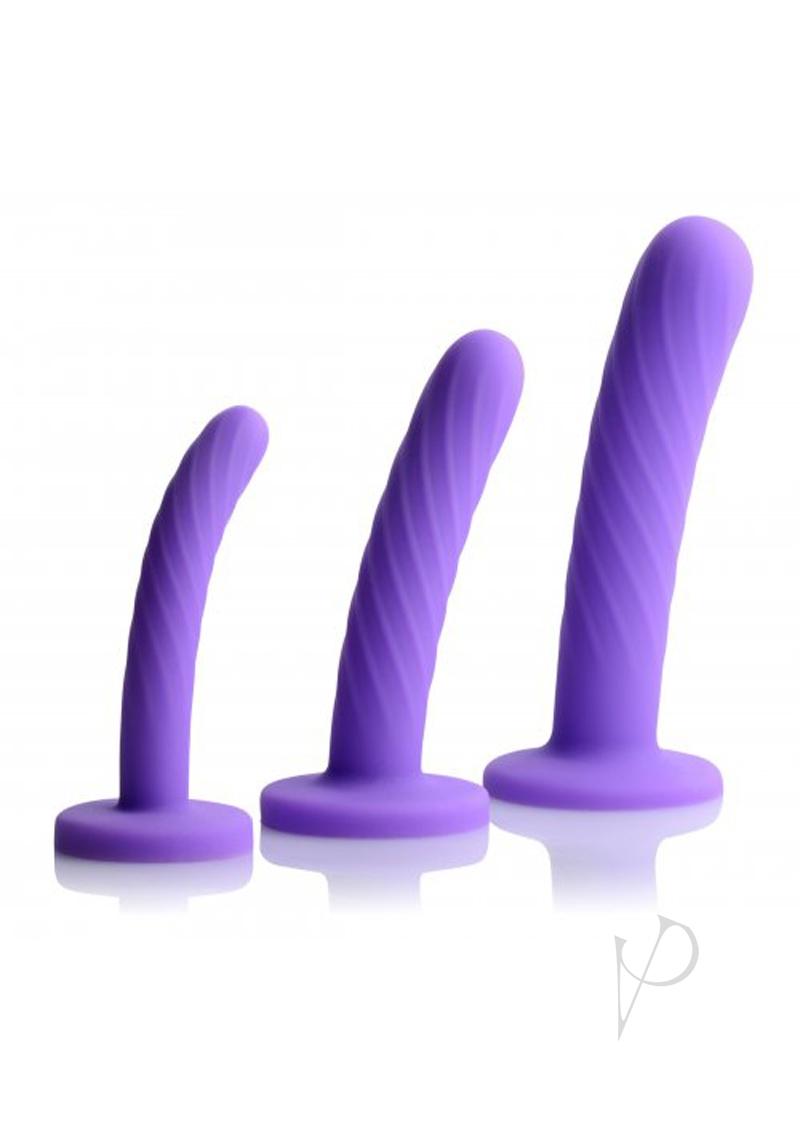 Strap U Tri Play Silicone Dildo 3pc Set