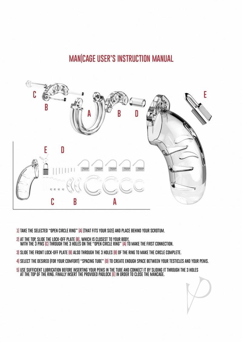 Man Cage Model 02 Chastity 3.5 Clear