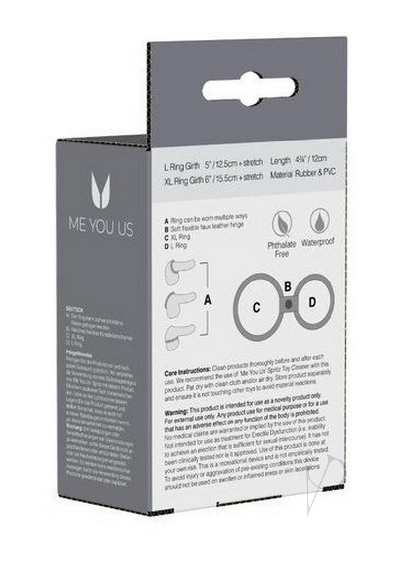 Myu Dual Ring Cock Ring Black Os