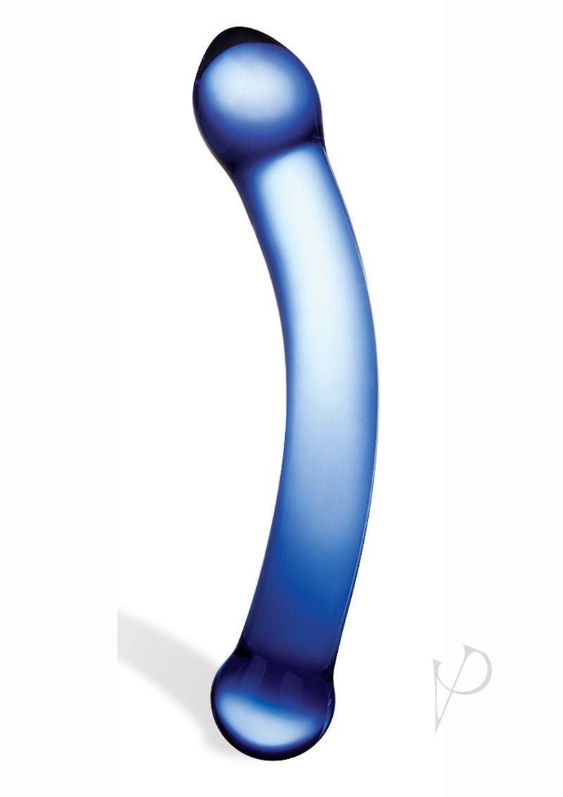 Curved Glass G-spot Dildo Blue 6