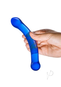 Curved Glass G-spot Dildo Blue 6