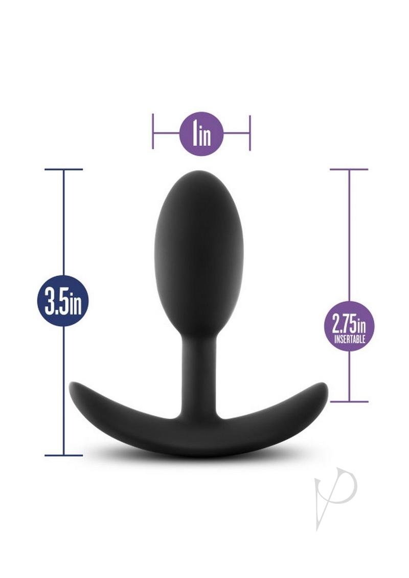 Luxe Wearable Vibra Slim Plug Sm Blk