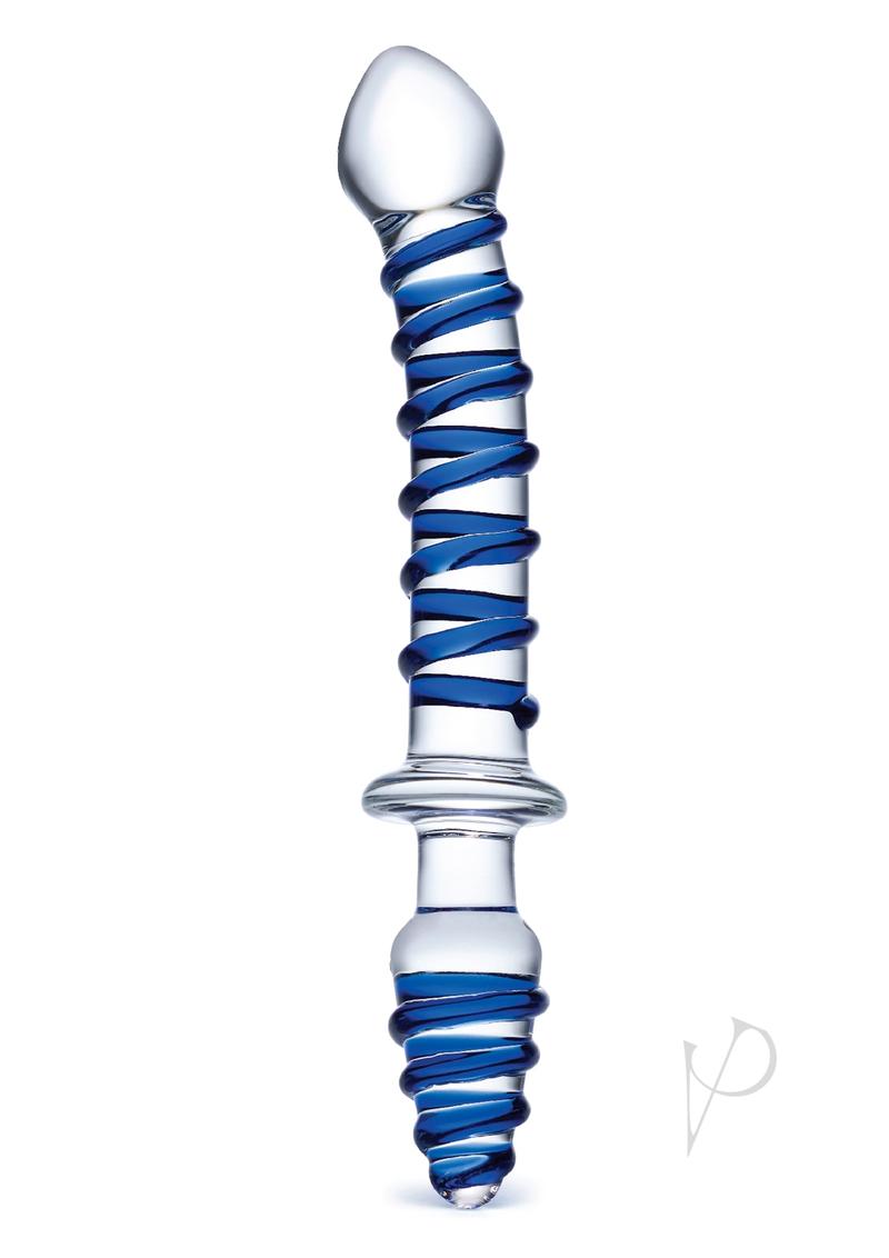 Mr Swirly Dbl End Glass Dildo and Plug 10
