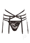 Barely B Strappy Garter and Panty Black