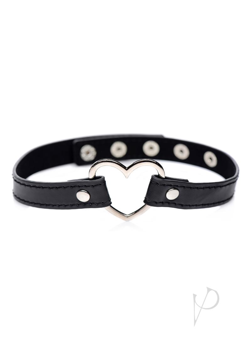 Ms Dark Heart Choker Necklace Blk