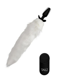 Tailz Vibe White Fox Tail Slender Plug