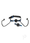 WhipSmart Diamond Gag with Nipple Clips Blue