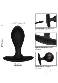 Weighted Silicone Inflatable Plug Black