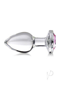Booty Sparks Pink Gem Glass Plug Lg