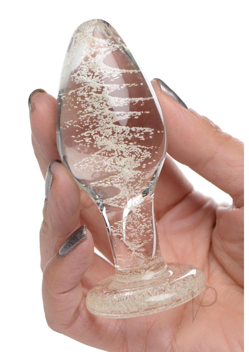 Booty Sparks Glow Glass Plug Lg