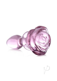 Booty Sparks Pink Rose Glass Plug Sm