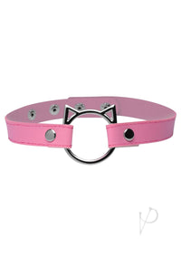 Ms Kinky Kitty Ring Slim Choker Pink