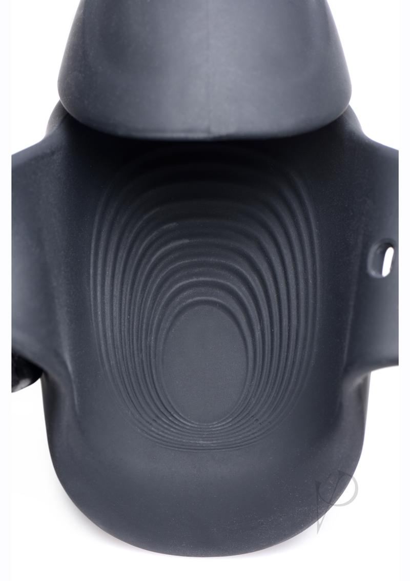 Tm 8x Vibe Silicone Penis Sleeve Black