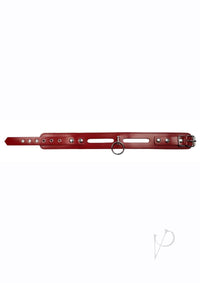 Leather Oring Collar Red