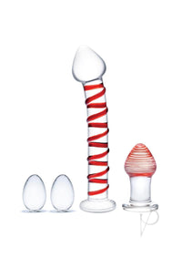 Mr Swirly Set W/kegal Balls 4pc Clr/red