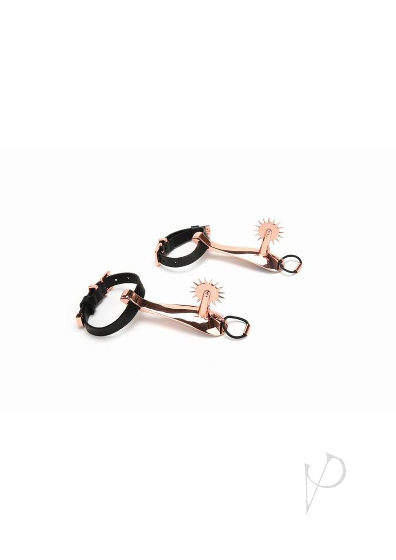 Secret Kisses Strap on Spurs Black and Rose Gold