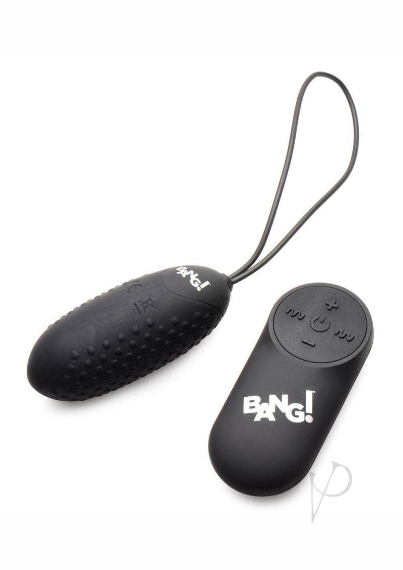 Bang 28x Nubbed Silicone Egg Black