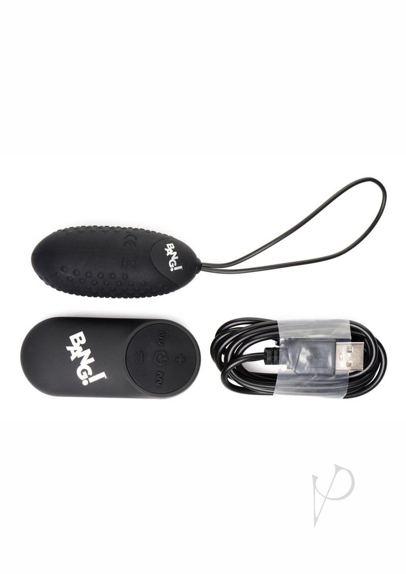 Bang 28x Nubbed Silicone Egg Black