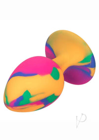 Cheeky Tie-Dye Silicone Butt Plug Large