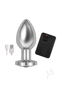 Ass-sation Remote Vibe Metal Plug Silver