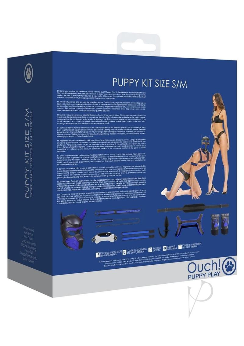 Ouch Neoprene Puppy Kit S/m Blue