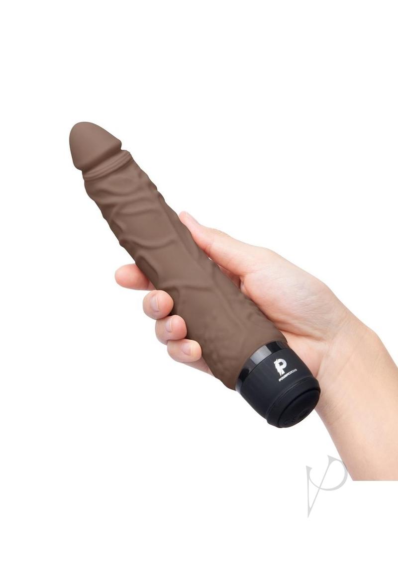 Pc Realistic Vibrator 7 Drk Brn