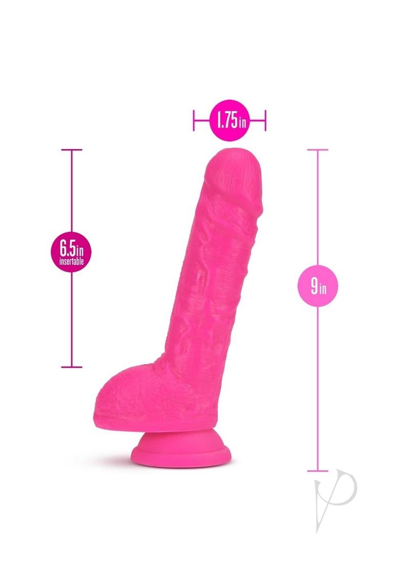 Neo Dual Density Dildo 9` Neon Pink