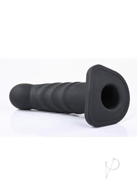 Banx Ribbed Hollow Dildo Black