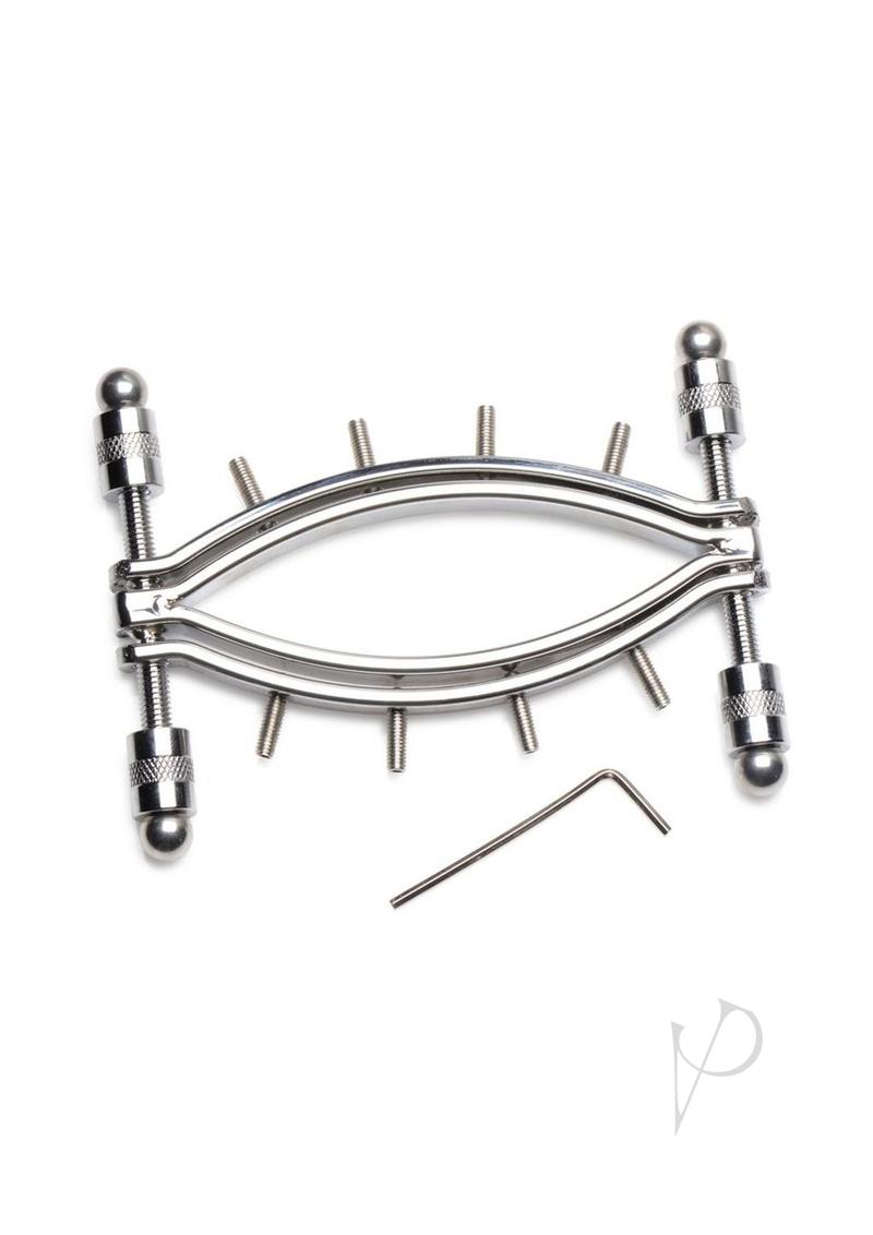 Spread Em Stainless Steel Poker Labia Clamp with Adjustable Pressure Screws