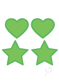 Peekaboo Gitd Hearts/stars Green