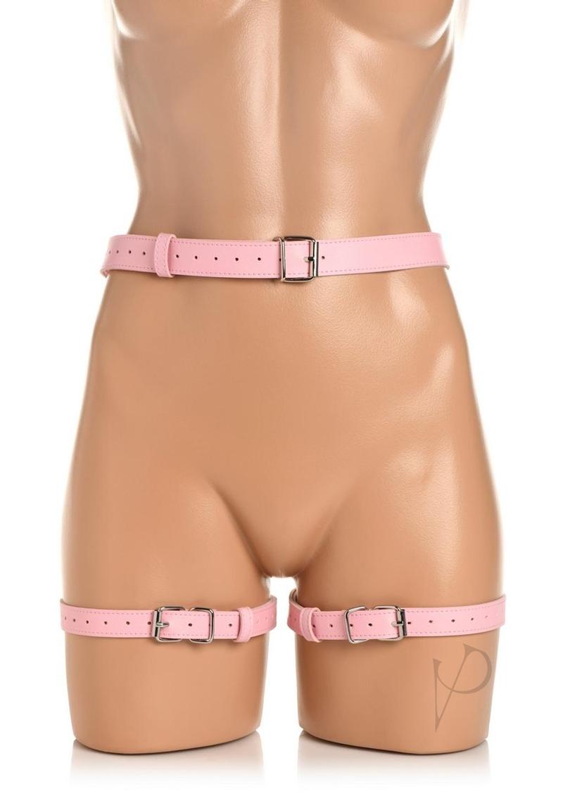Strict Bondage Harness with Bows XLarge Pink