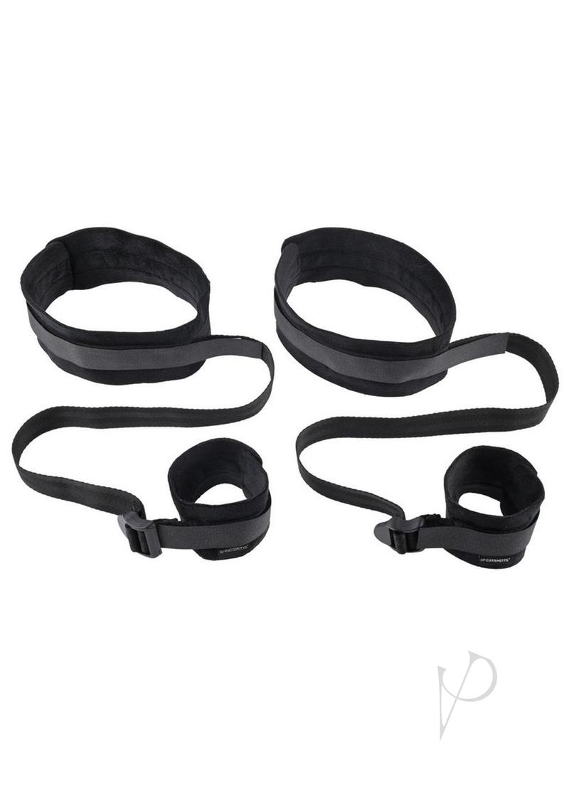 Sandm Brat Thigh N Wrist Cuffs Black