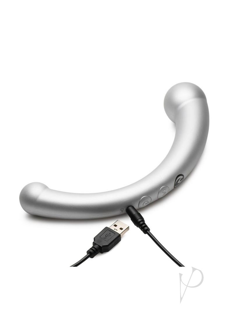 Ms Vibra Crescent Dual Dildo Silver