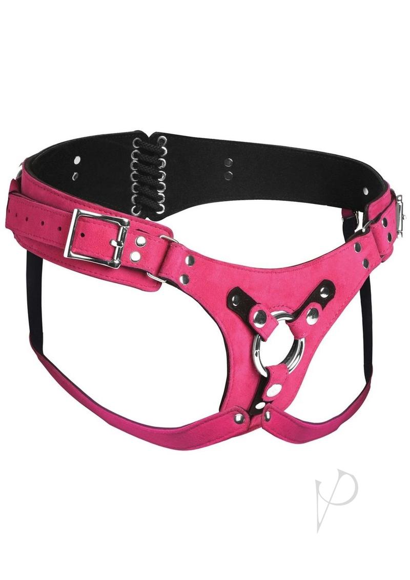 Strap U Bodice Dx Corset Harness Pink