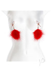 Bound Nipple Clamps F1 Rose Gld/red