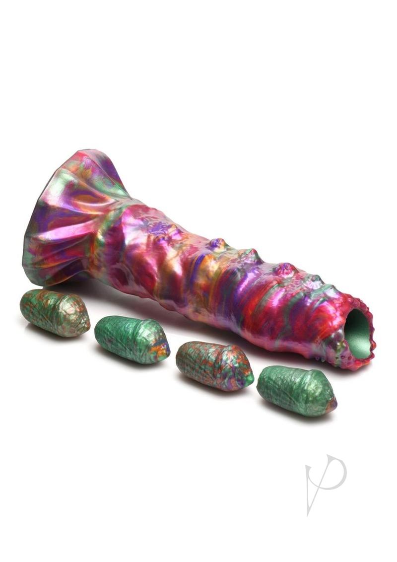 Creature Cock Larva Silicone Ovipositor Dildo with Eggs