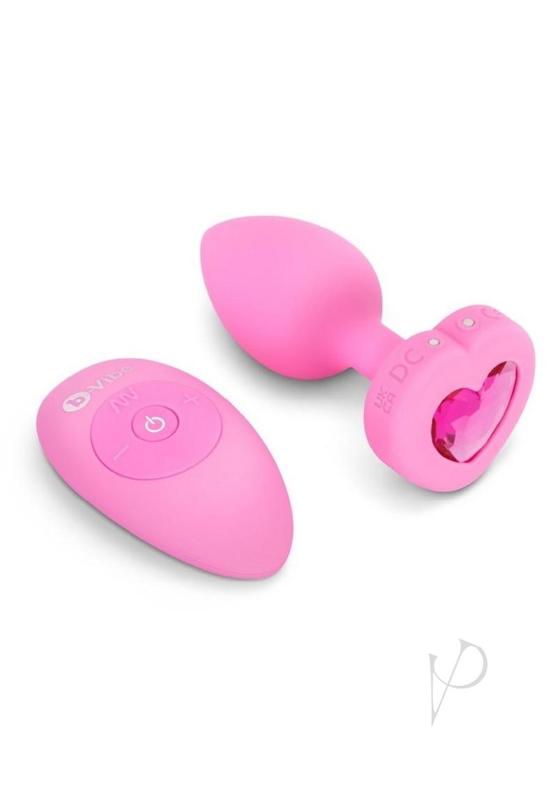 B-vibe Vibrate Heart Jewel Plug S/m Pnk
