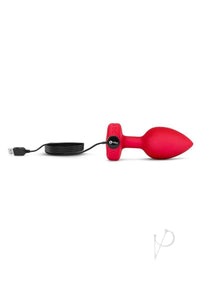 B-vibe Vibrate Heart Jewel Plug M/l Red