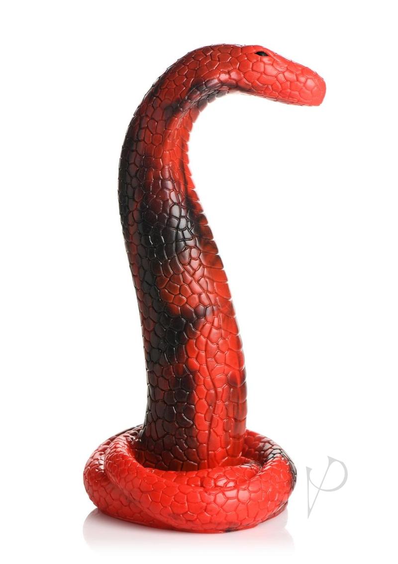 Creature Cocks King Cobra Silicone Dildo Red & Black