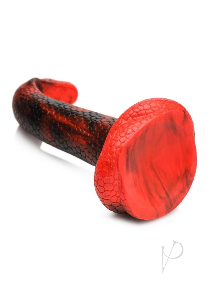 Creature Cocks King Cobra Silicone Dildo Red & Black